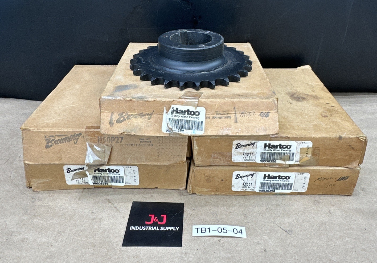 (5) Browning H50P27 #50 Roller Chain 27T Sprockets, 2” Bore - NEW SURPLUS LOT