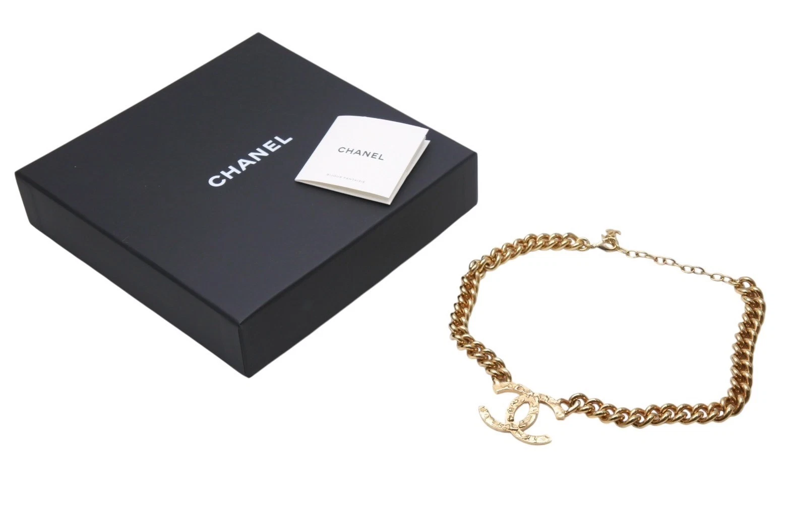 Collana girocollo CHANEL peso circa 97G Coco Mark metallo oro 4B004481