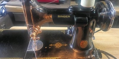 1938 Portable Singer 221-1 Featherweight Electric Sewing Machine Case Manual 