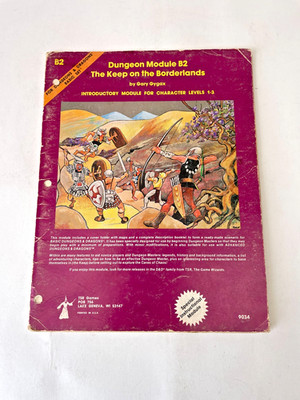 Vtg 1980 D&D Module B2 The Keep on the Borderlands Gygax COMPLETE Clean Map