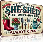Garden Gifts Welcome To My She Shed Vintage Gardening Signs