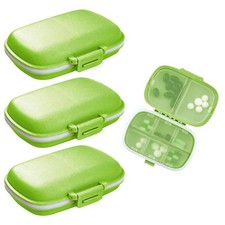 3 Pack 8 Compartments Travel Pill Organizer, Daily Pill Case, Green - FAST SHIP