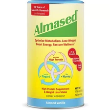Almased Weight Management and Metabolic Health Supplement Almond-Vanilla 17.6 oz