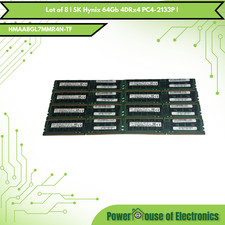 Lot of 8  SK Hynix 64Gb 4DRx4 PC4-2133P  HMAA8GL7MMR4N-TF 
