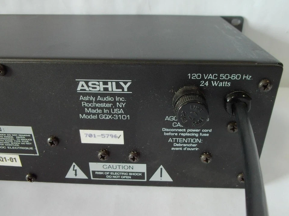 Ashly GQX-3101 31-Band Third Octave Graphic Equalizer - Image 4 of 4