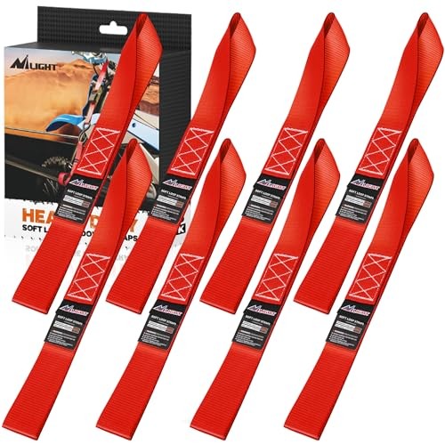 Soft Loop 1.7”×17" Motorcycle Tie Down Straps Heavy Duty 12000Lbs Max Break - Picture 3 of 8