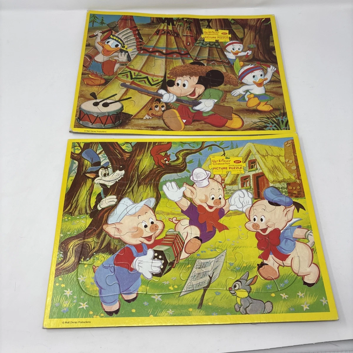 Disney Mickey Mouse & Friends Cardboard Vintage Puzzles for sale