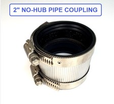 2 inch NO HUB PIPE COUPLING Stainless Steel Neoprene B602 USA