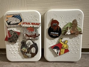 Set Of 7 Disney Star Wars Galaxy’s Edge Mandalorian Vader Falcon Pins Trading