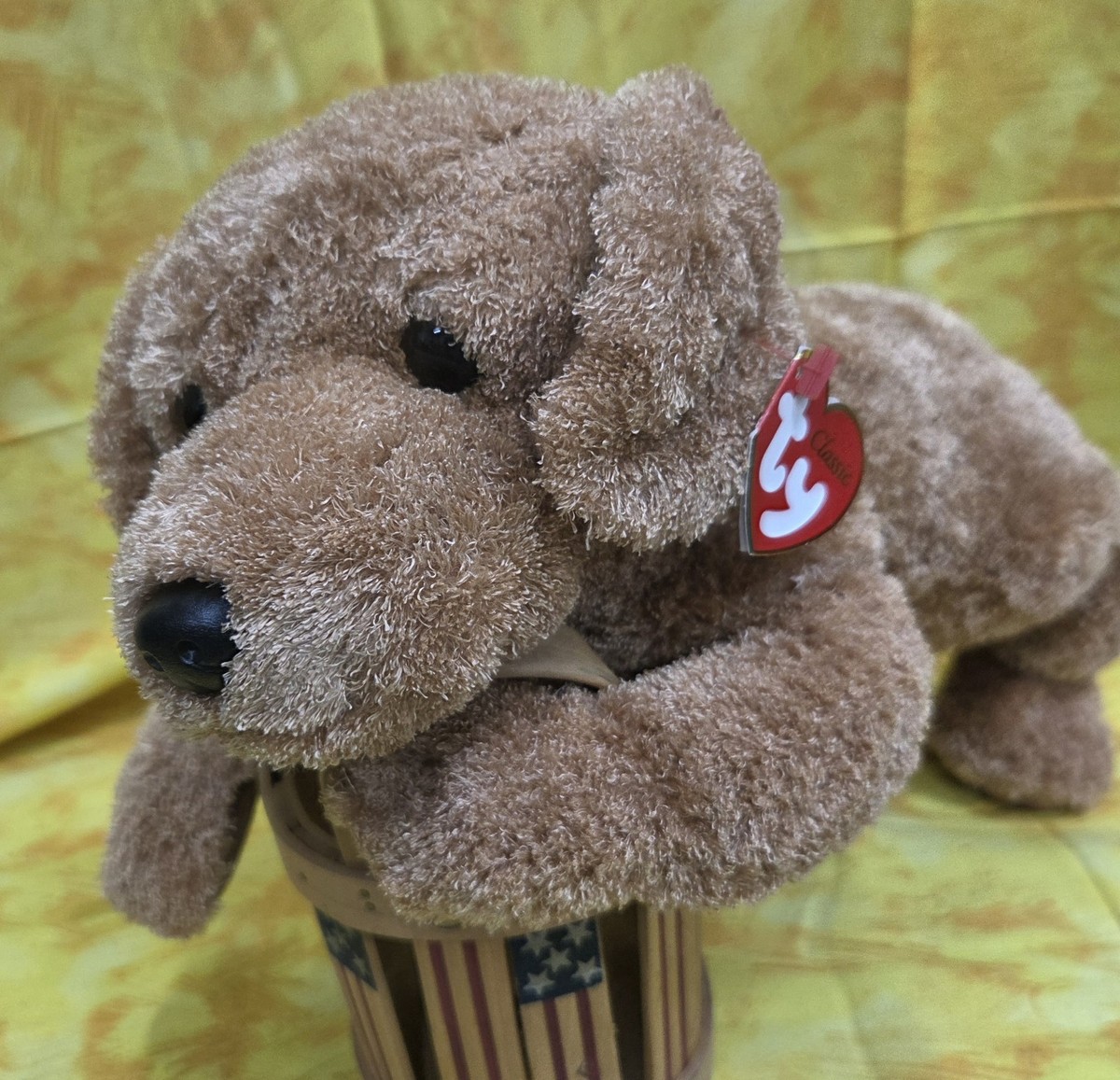 Ty Classic Plush Scooter 1999 Puppy Dog Brown Chocolate for sale