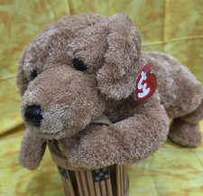 Retro Ty Scooter Clásico Marrón Perro Difuso 1999 Nuevo Con Etiquetas Marrón Suave