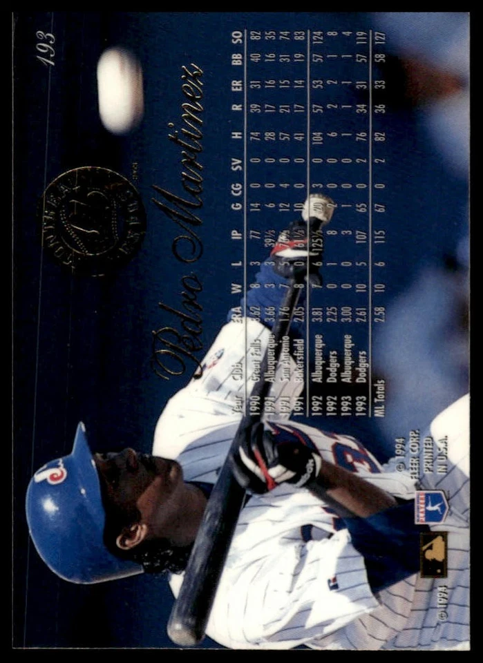 1994 Flair #193 Pedro Martinez - Image 2 of 2