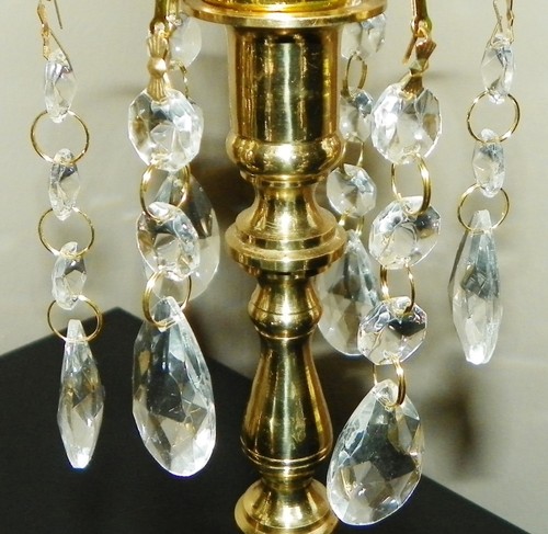 200 (12mm x 1m) Gold Tone Chandelier~Lamp Prism Connector Rings~Parts - Picture 2 of 3