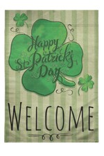 St. Patrick's Day Welcome Garden Flag 12x18in Cute Novelty Holiday Yard Flag