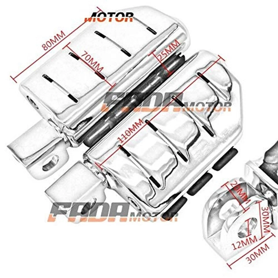 Front Foot Pegs Footrest for Kawasaki Concours 1400GTR 2008-2015 Z1000 03-16 098 - Image 3 of 4