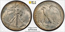1941 Walking Liberty Silver Half Dollar MS66 PCGS Gem