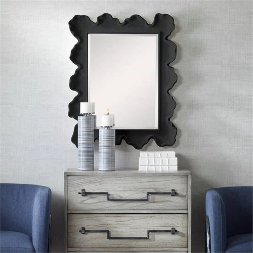 Uttermost Sea Coral Coastal Resin Glass and MDF Mirror in Black - Picture 7 of 10