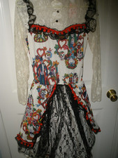 Spirit Halloween DAY OF THE DEAD Dress Costume Women Sz M 8-10 La novia