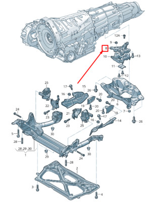 NEW AUDI A6 ALLROAD 4G TRANSMISSION MOUNT 4G0399115P GENUINE