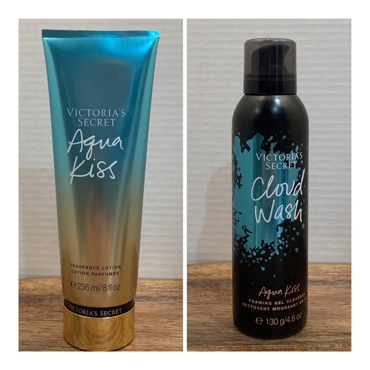 Victoria's Secret AQUA KISS Fragrance Lotion and Body Wash