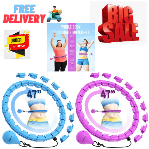 Weighted Hula Circle Hoops,Hoop Plus Size 47 Inch,24 Detachable Links for Adults
