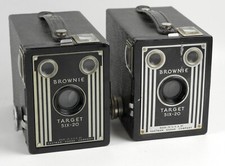 LOT OF 2 VINTAGE Kodak Brownie Target Six-20 Box Film Camera