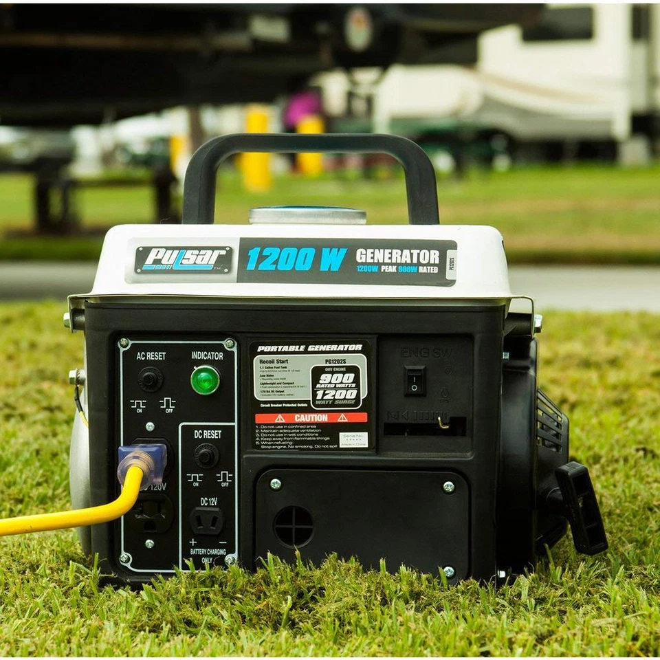 Pulsar 1200-Watt Quiet Portable Gas Powered Generator Home RV Camping Tailgating - Image 2 of 4