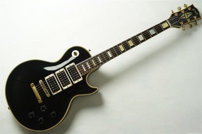 Used 1977 Greco EG800PB Black MIJ Lawsuit Les Paul Custom HHH 3PU  