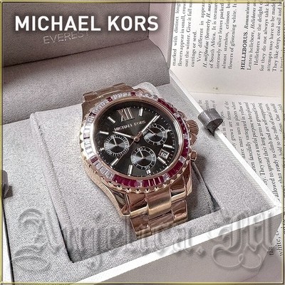 NEW AUTHENTIC MICHAEL KORS EVEREST ROSE GOLD PINK CRYSTALS MK6972 WOMEN'S WATCH