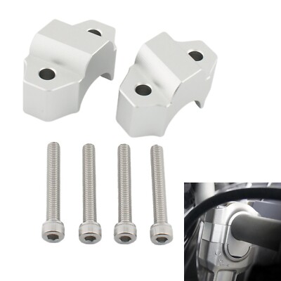 Silver Handlebar Riser Clamp For Yamaha MT-09 MT09 XSR900 Handle Height Adapter