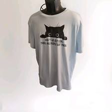 FUNNY CAT MEME T-SHIRT UNBRANDED SHORT SLEEVE UNISEX MEN'S 2XL WOMEN'S 3XL