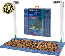 Premium Under Gravel Filter System for 10 Gallon Fish Tanks Aquariums,Blue CFU10