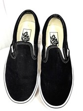 VANS Classic Slip On Black Canvas Unisex Women  s 8.0 Men 6.5 EUC