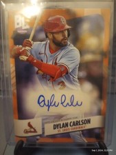 2024 Topps Big League Electric Orange Autographs #BEO-DC Dylan Carlson Cardinals