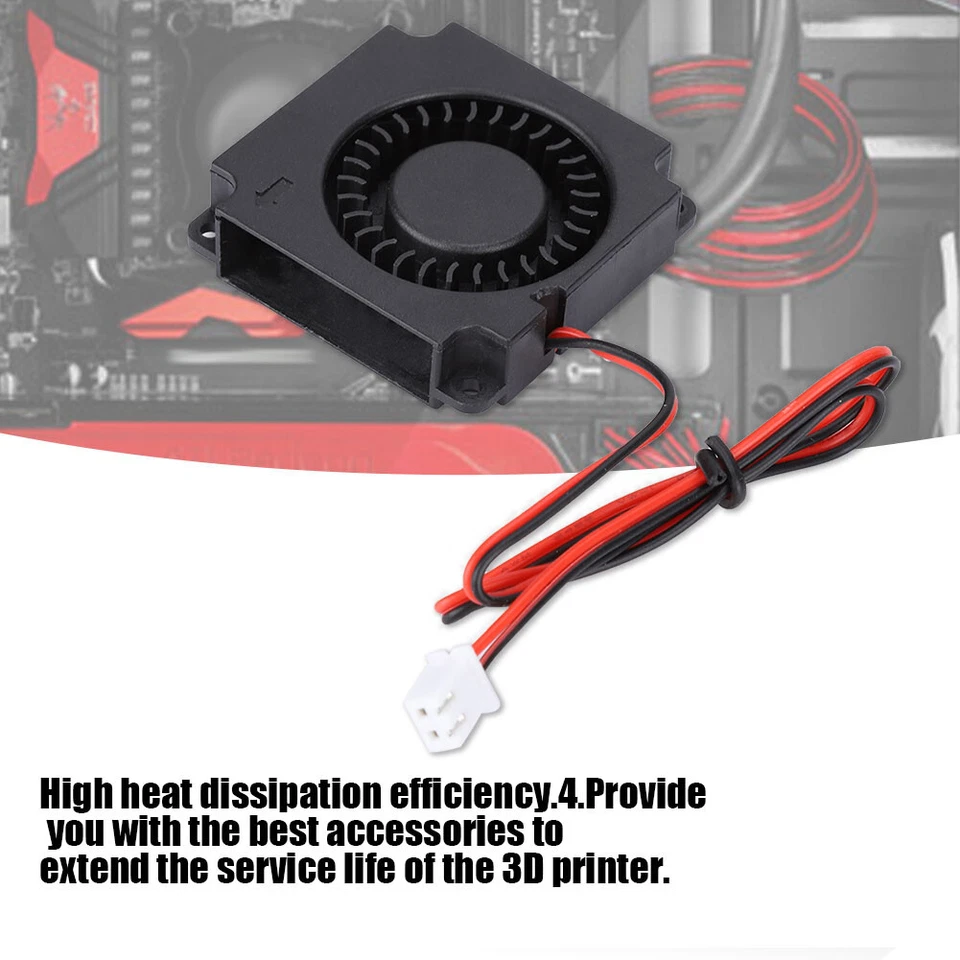 3D Drucker DC 24V 2 Pin DC 40x40x10mm 4010 Gebläse Radial Lüfter Geräuscharm - Bild 3 von 4