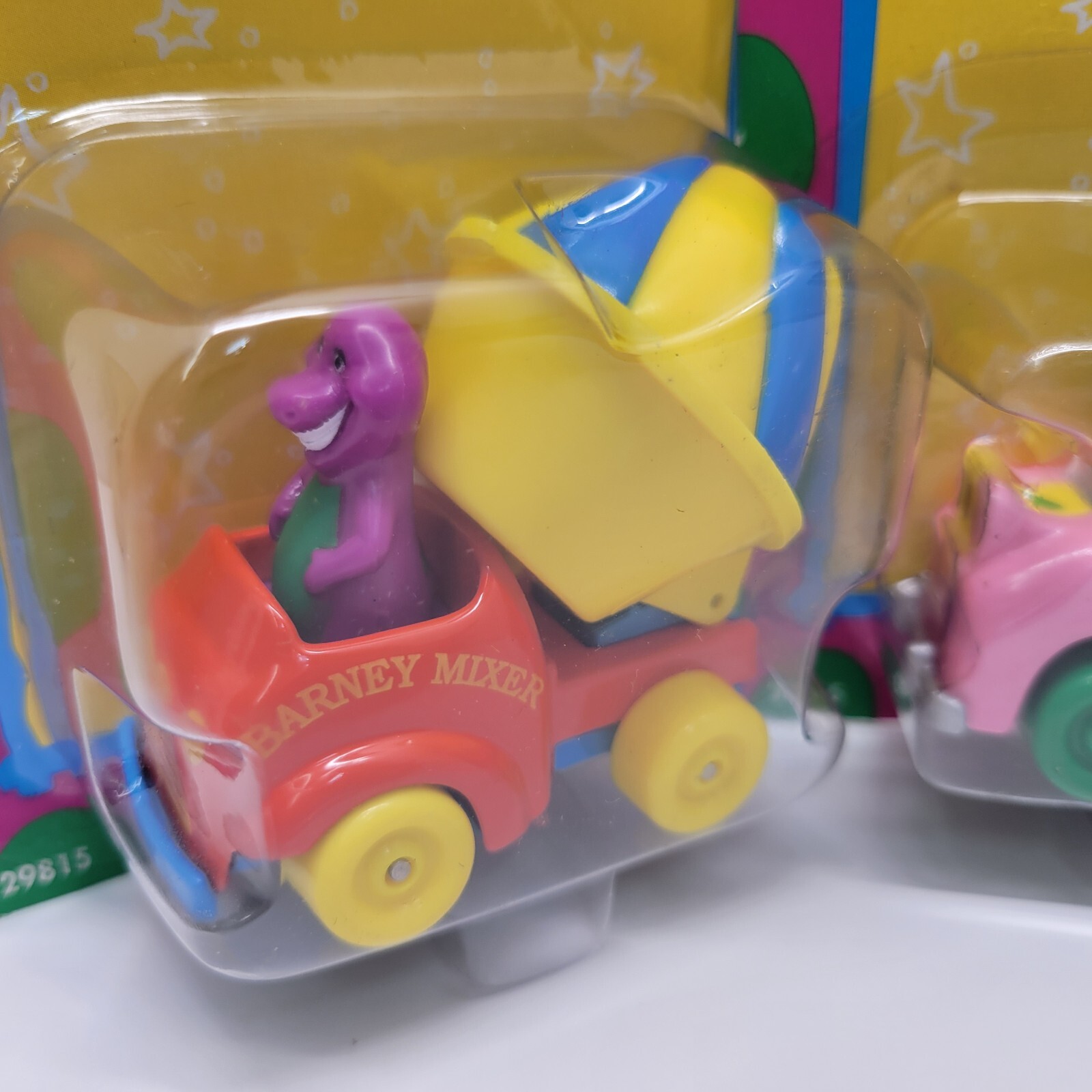 3 VTG 1993 Barney Vehicles Lot 29815 Cement Mixer Fire Engine Baby Bops Mobile