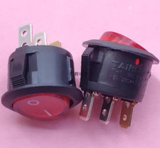 1PC TAIHENG TH1 T85 TH1 T85 T120 Red Lamp Rocker Switch 15A 125/250VAC 3Pins 1zk