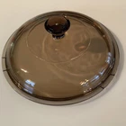 PYREX Corning V-1.5-C Amber Brown Glass Round 1.5 Quart 7” Replacement Lid V1.5C