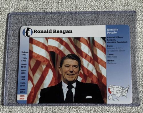 RONALD REAGAN STORY OF AMERICA CARD VINTAGE COLLECTIBLE NM+ - Picture 1 of 2