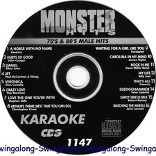70's  80's MALE HITS Karaoke CD G MONSTER HITS VOL-1147 NEW In White Sleeve