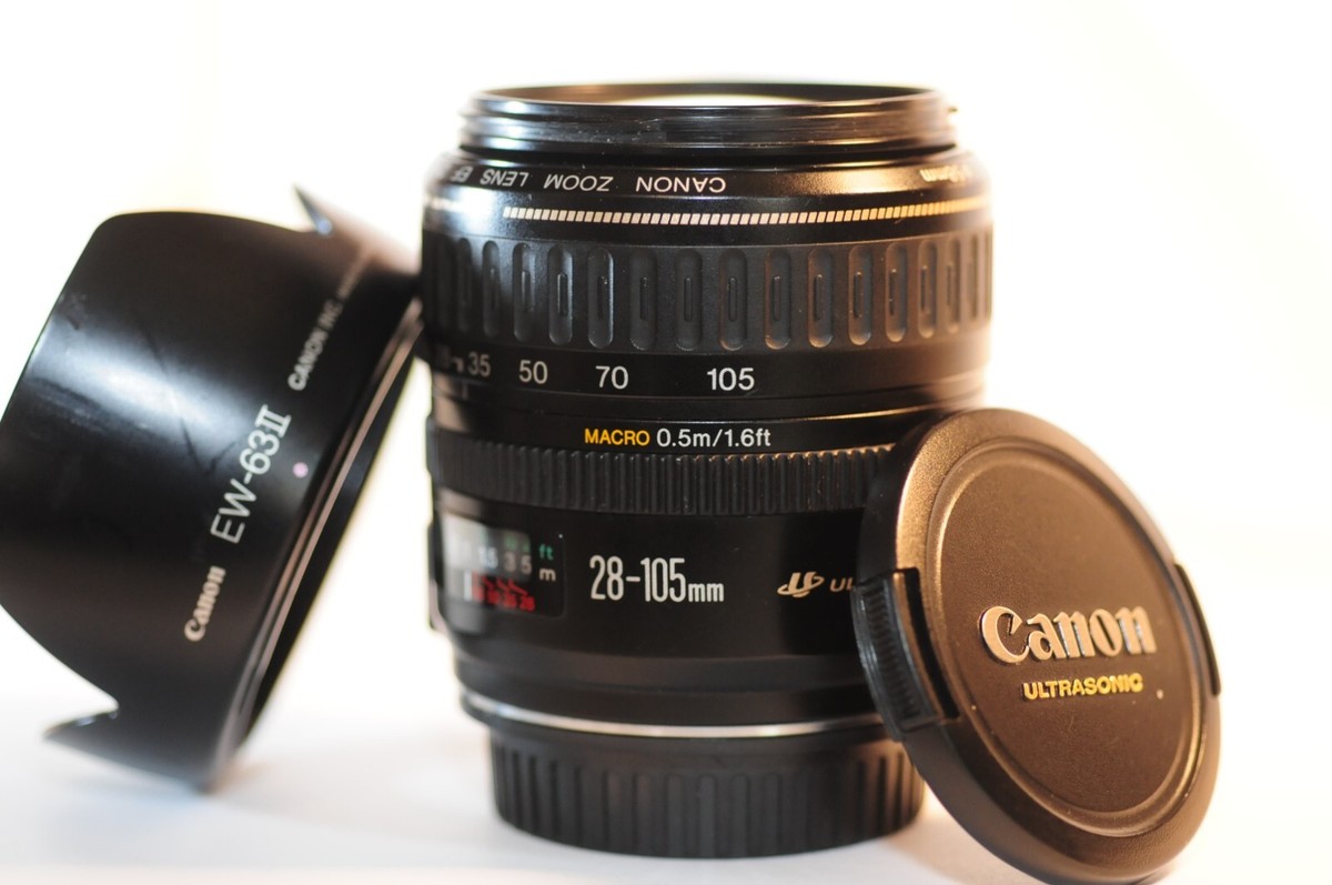 Canon EF 28-105mm f/3.5-4.5 USM FX lens EW-63 for EOS A2 Rebel T8 