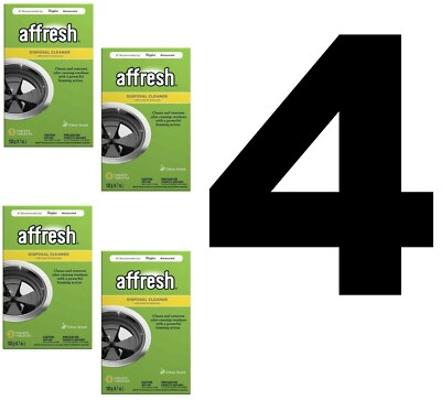 Affresh W10509526 Garbage Disposal Cleaner clean & remove odor 4 BOX 12 TABLETS