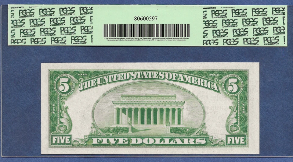 🇺🇸1929 $5 FRBN "PHILADELPHIA" W/LOW S.N.♚♚C00000051A♚♚ PCGS CH ABOUT NEW 58PPQ - Image 3 of 3