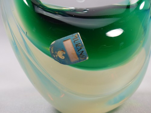 Vintage MCM Antonio da Ros für Cenedese Murano Sommerso Opal Kunstglas Schwäne - Bild 10 von 11