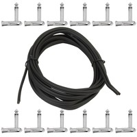 Pedal Board Cable Kit - 15' Cable With 12 Low Profile Right Angle 1/4 Ts Plugs on sale Pedal Board Cable Kit - 15' Cable With 12 Low Profile Right Angle 1/4 Ts Plugs on sale