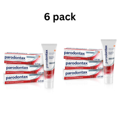 Parodontax Teeth Whitening Toothpaste for Bleeding Gums 3.4 Ounces 6pk old stock
