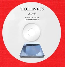 Service owner manuals for Technics SL-5 turntable on 1 DVD in pdf format