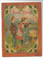 WERBUNG um 1910: REKLAMEGABE 95 Pfg. BAZAR, MEINEM LIEBLING, Kinderverse+Bilder