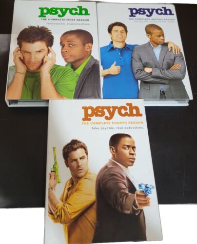 Psych The Complete Seasons DVD 1 2 4 Box Set Lot 2007 Universal Studios - Picture 1 of 1