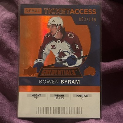 2020 Credentials Debut Ticket Access Bowen Byram #147  Orange /149 (RC)